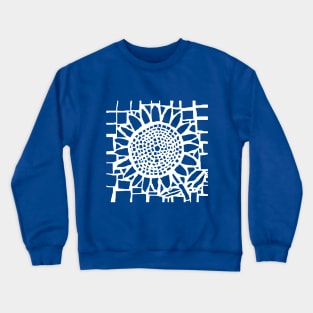 Sunflower Mosaic White Line Crewneck Sweatshirt